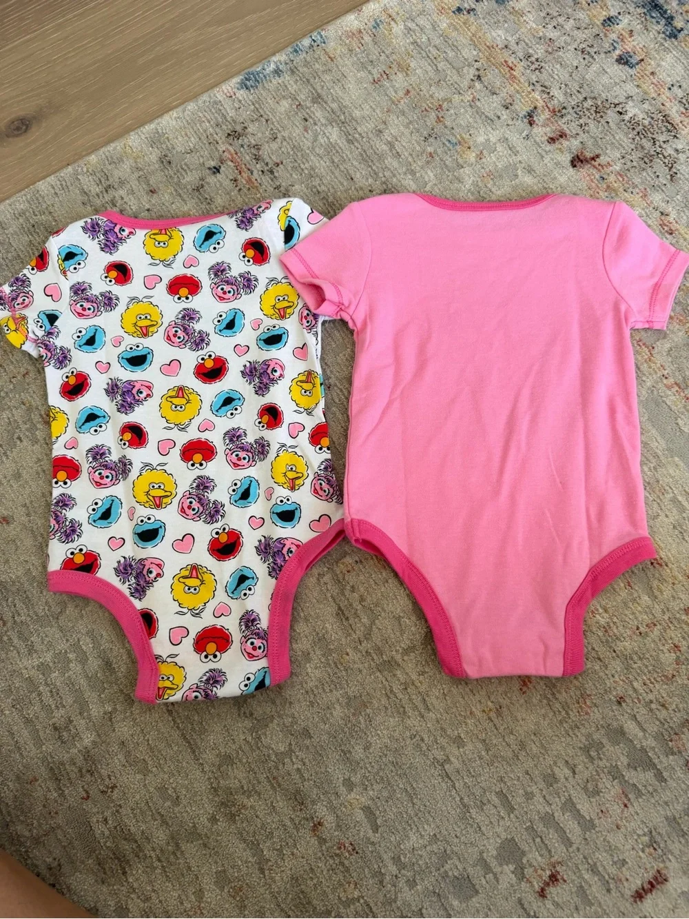 Sesame Street Baby Girls Bodysuit Lot 6-9M (Set of 2)